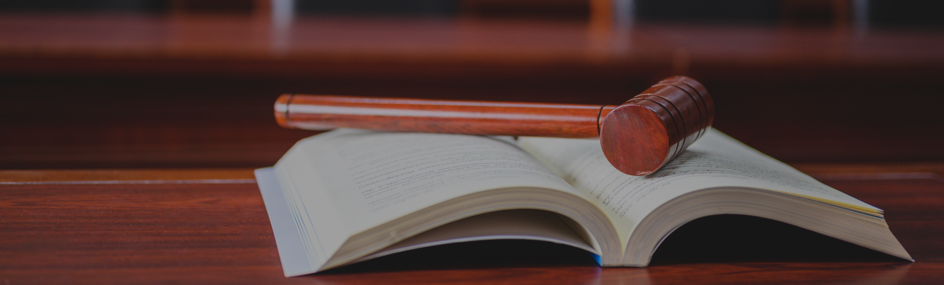 gavel and book and desk